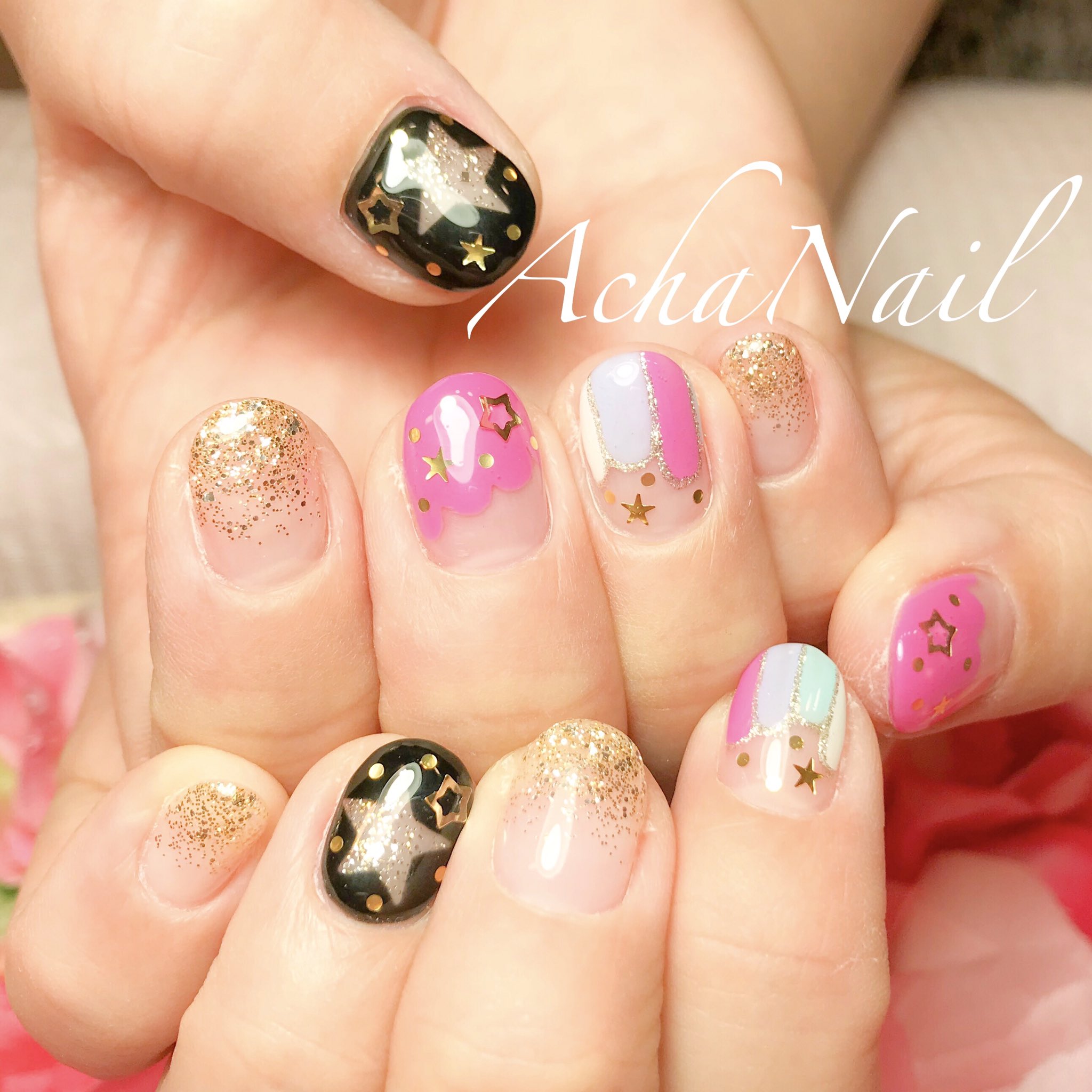 ネイリストasami Achanail マジカルポップスター T Co Yhqu2pzlmh ネイル ジェルネイル フィルイン フィルイン導入サロン 南池袋 池袋 池袋ネイルサロン ネイルデザイン スターネイル ポップネイル くりぬきネイル 星