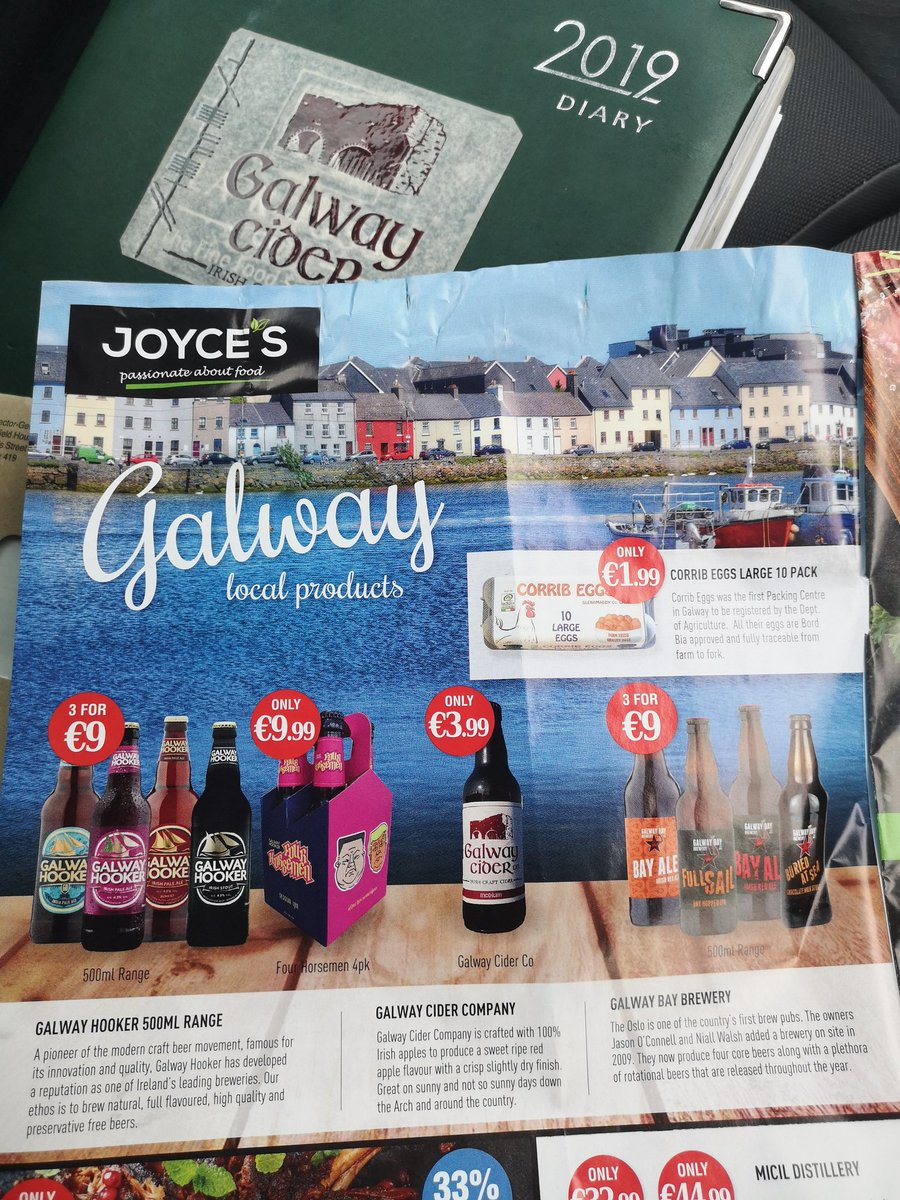 GalwayCider's tweet photo. A huge thank you to Joyce's Supermarkets for their continued support of local businesses. Galway Cider sharing this months mailer with my local buddies.
Galway Cider is available in all 10 Joyce's Supermarkets! 
#CraftCider #GalwayCider #IceColdCider https://t.co/BllcU8Fa4d