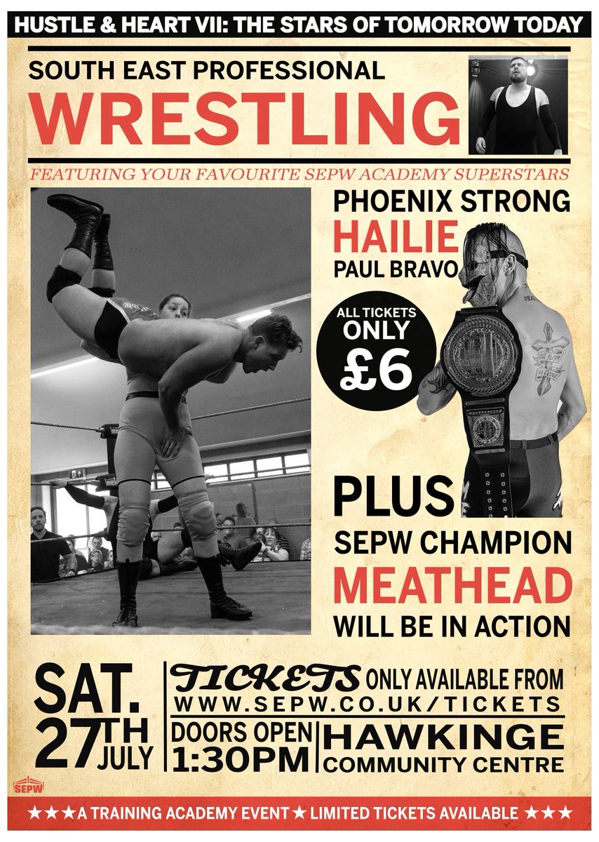meathead_IV's tweet photo. 2 weeks away until the return of a @SouthEastPro #HustleAndHeart show!!! Join us and witnesses the rise of the latest talent from the #SEPW #Academy
#MEATHEAD #SEPWChampion #Title #SEPWrestling #indywrestling #Folkestone #Hawkinge #Mask #Facepaint #EmbraceTheDarkness #WEAREONE https://t.co/iJTJmG35HW