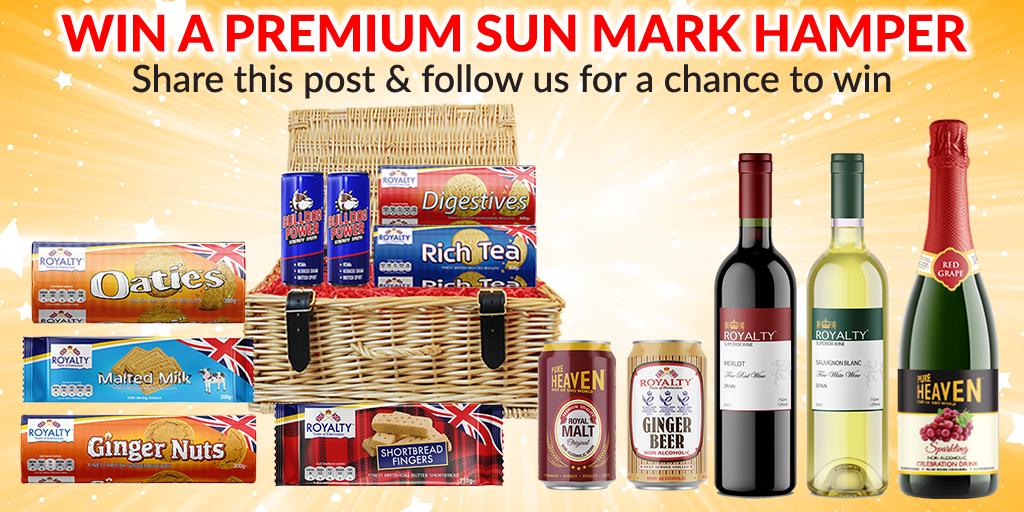 SunMarkLtd's tweet image. Chance to #win a #Premium Sun Mark #Hamper.  All you have to do is #share this #post &amp;amp; #follow us for a #chance to #win. @RamiRanger @sunnyahuja7 #SaturdayThoughts #SaturdayMorning #WorldCup19 #Wimbledon2019 #freebies #Competition Check our T&amp;amp;C bit.ly/2Lkc4wh