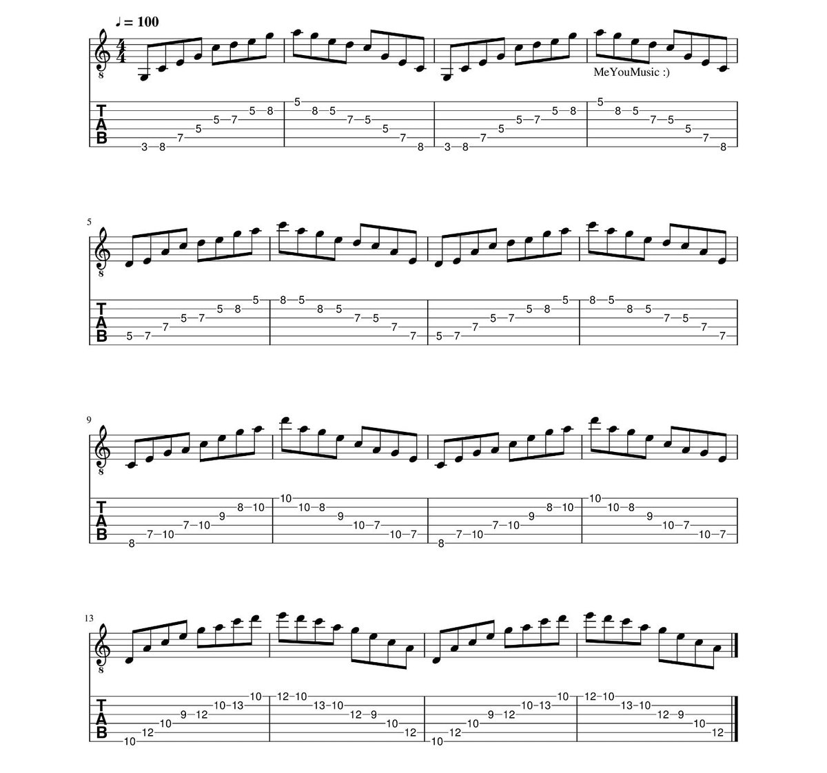 MeYouMusicfree's tweet photo. For beginners/intermediate level players -

We have now added a guitar arpeggios lesson in the pentatonics scale with 10 exercises for you to practice!! 🎉🎈❤🎊🎸 Have fun with this example, and enjoy the rest of the lesson!! https://t.co/Q7jVYWN8FD

#music #musictheory #guitar https://t.co/WcRAy6Nb4k