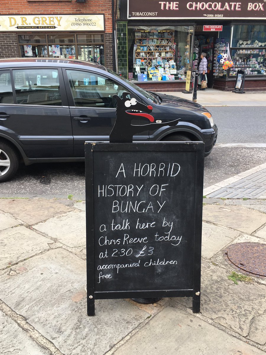 What’s this? What’s this? Looks like the Bungay Festival is kicking off today with special historical talks, a trail of peep boards wit <a href="/blackdogarts/">Black Dog Arts</a> AND the town crier too! Summer is here :-)