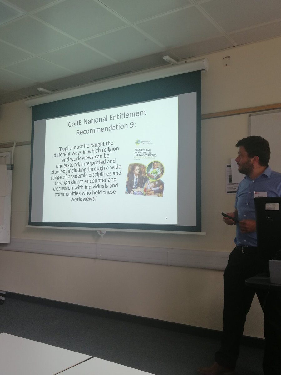 RECouncil's tweet photo. Excited to be here at @gilesfreathy workshop on @CommissionOnRE rec9 and RE-searchers approach to #ReligiousEducation in primary schools. Really insightful to hear his experience of the value of transparency and flexibility in primary RE teaching.#reteacher #FutureofRE #TeamRE https://t.co/D54QfBxwcQ