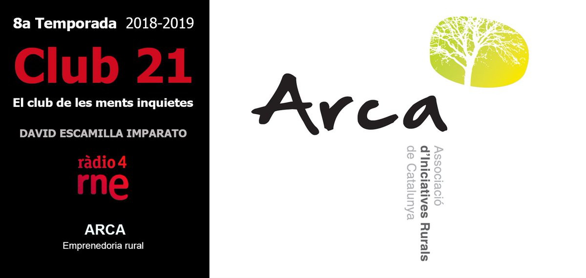 DIUMENGE 07-07-19 | 20:00 H - PODCAST OFICIAL RNE PROGRAMA
<a href="/Club21_radio4/">Club 21</a> <a href="/Escamilla_David/">David Escamilla Imparato</a> ARCA- EMPRENEDORIA RURAL #LeaderCat2020 
Joan Capilla ens presenta el projecte  de l’hotel restaurant l’Algadir del Delta (min 39:15) 
rtve.es/alacarta/audio…