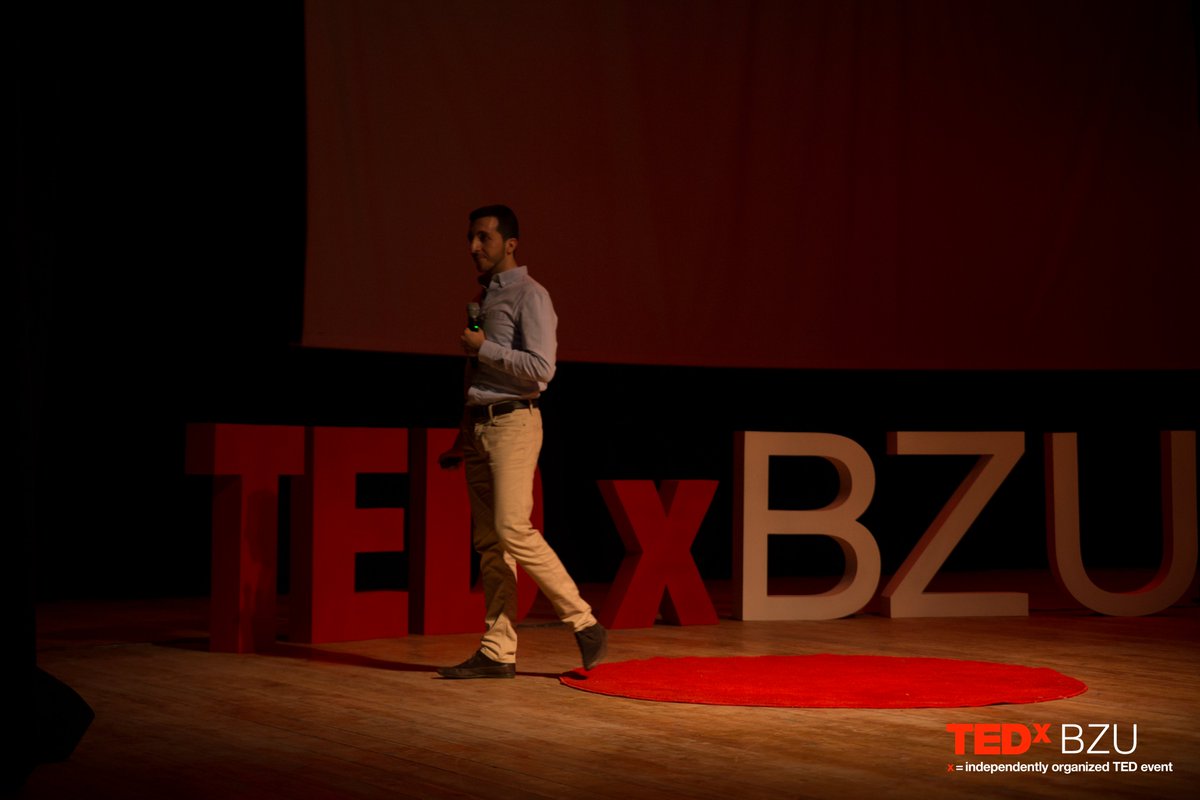 TEDxBZU's tweet photo. The sixth speaker at the TEDxBZU conference "Gathering pieces" Najeeb Aqel studied computer engineering and American Studies at An-Najah National University

 #TEDxBZU #GatheringPieces https://t.co/igHS5LGDLj