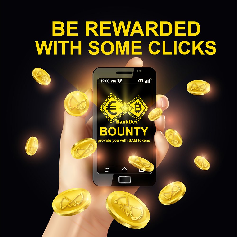 bank_dex's tweet photo. BE REWARDED WITH SOME CLICKS 
Do not miss the time and join the BankDex bounty campaign. A wide range of simple tasks await you to provide you with SAM tokens. 
Here is the link: https://t.co/HyXbPb0yAT
More Info on https://t.co/0b7nQVWH2j https://t.co/BfyklWd0Df