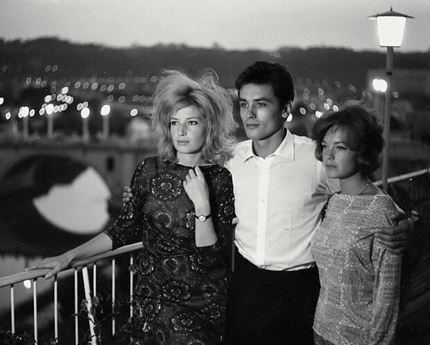 Monica Vitti, Alain Delon, Romy Schneider (1960)