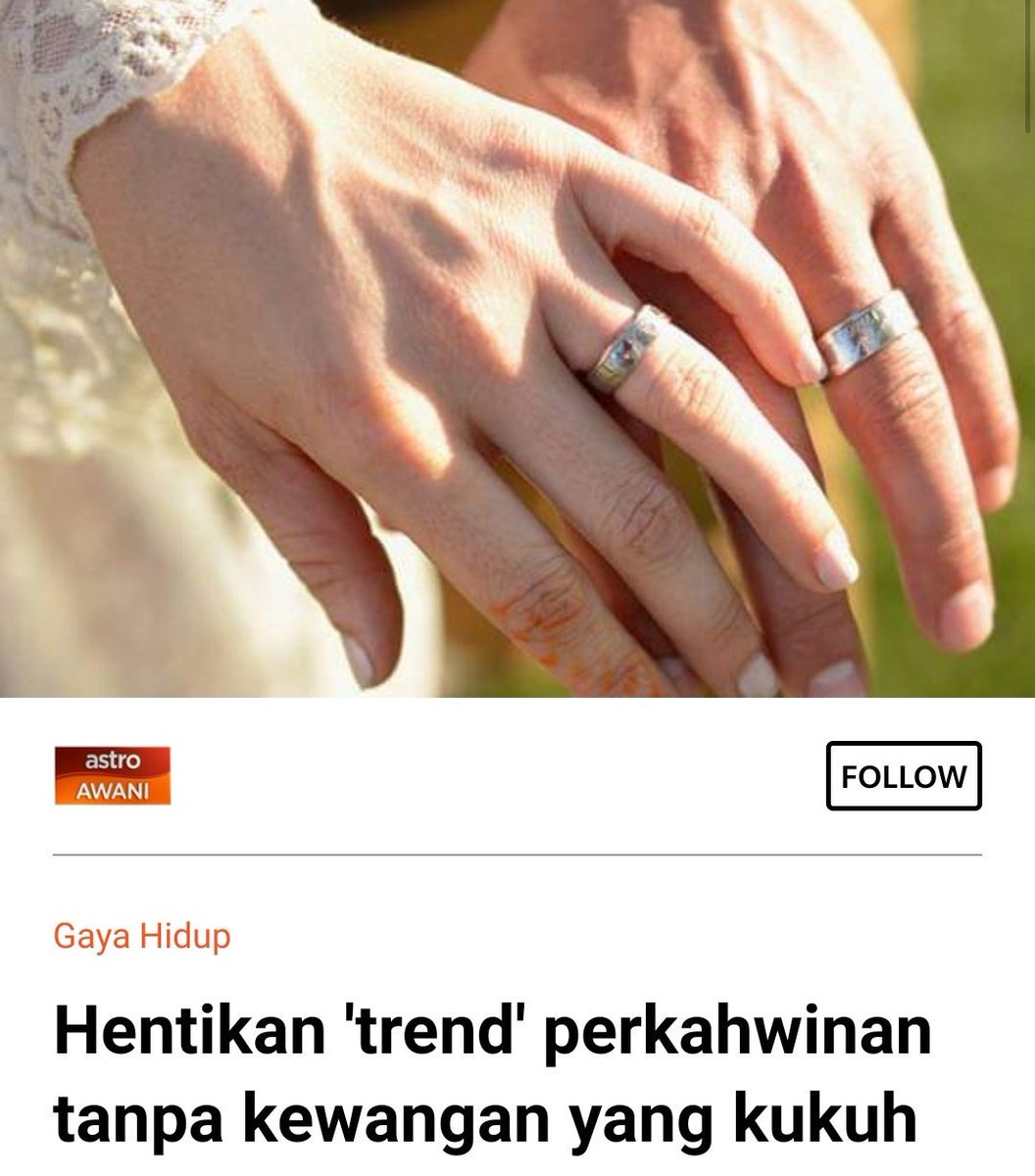 itsyusri's tweet photo. Kahwin awal tanpa perancangan kewangan: 

my opinion sebagai ahli kelab kahwin awal. https://t.co/8jrReECHOJ