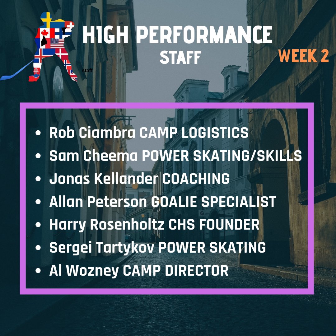 MEET our elite High Performance Camp Staff in Sweden Week 2 July 22-26 #CHS #Sweden #Hockeycamps #NCAAHockey #Collegehockey