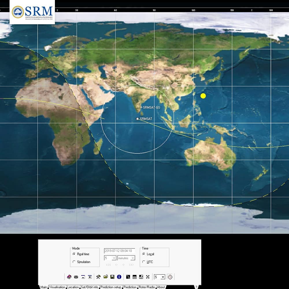 SRM_Univ's tweet photo. Model of SRMSAT-1 sending data to ground control centre.
#SRMSAT #SRMIST https://t.co/OxbPVEWxMU