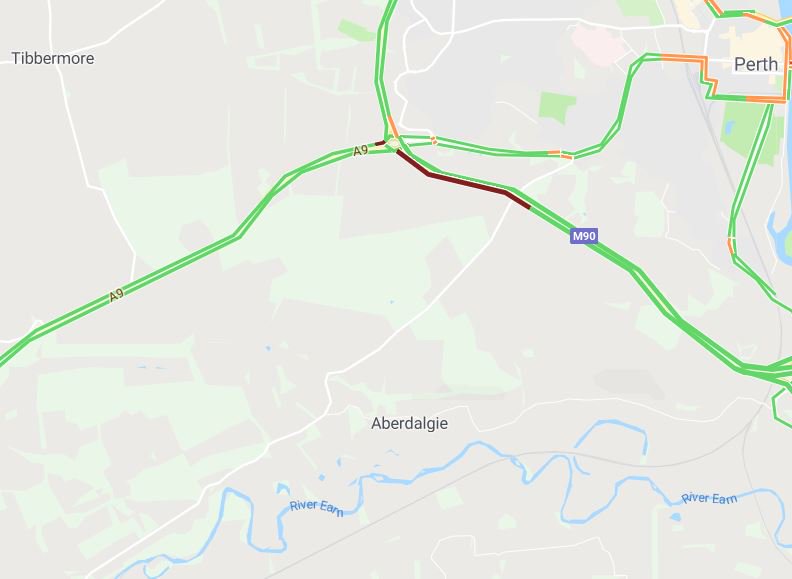 trafficscotland's tweet photo. 🚗 CONGESTION 🚗   13:15 ⌚

PERTH

#M90 N/B towards the Broxden roundabout

Traffic very slow

#AllowTime https://t.co/v6gfFGBh70