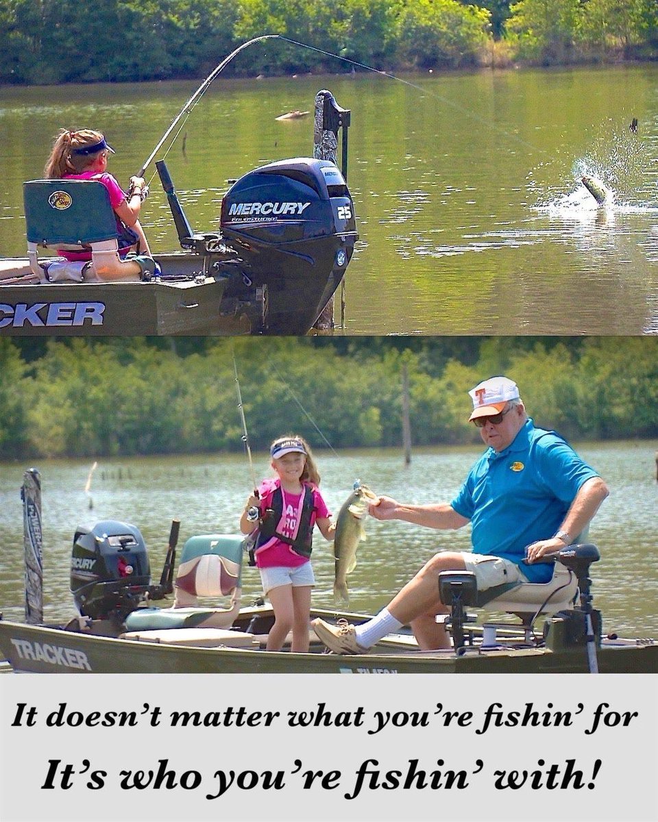 Grandchildren make the best fishin’ partners! @trackerboats @MercuryMarine @Power_Pole @ZebcoFishing @garminfishhunt @BassProShops @RebelLures