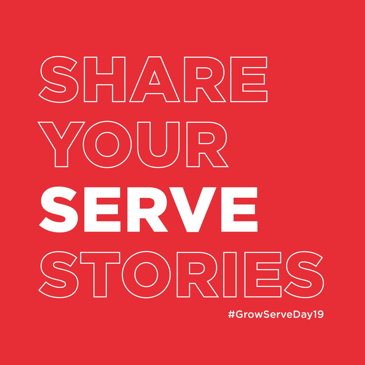 SERVE Day is here and we know God is already moving in a powerful way! Make sure to tag us in your SERVE Day social media posts and use the hashtags #GrowSERVEDay19 and #SERVEDay19! We can’t wait to hear the stories of your community!