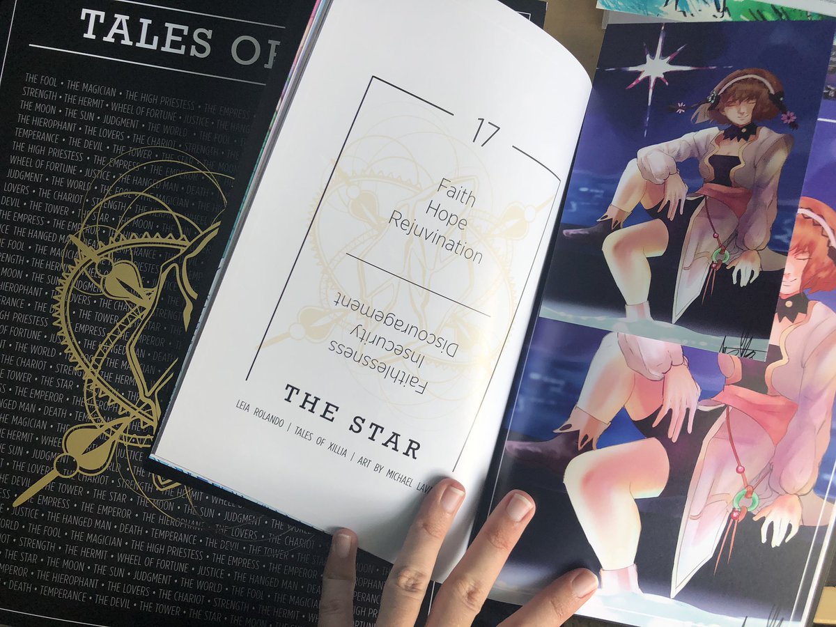 Puzzled_artist's tweet photo. My contributors copy of @talesoftarot came in today! It’s so amazing to see everyone’s work come through in this amazing zine, and thanks to the mods for this opportunity!! https://t.co/3MnhLROg3Z
