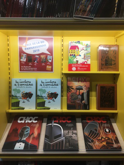 BParnassienne's tweet photo. Prix de la BD parnassienne :
Album :
Ted Drôle de Coco 
Série : 
Choc 
Album jeunesse :
Les Cavaliers de l'Apocadispe 
Manga :
Les Montagnes Hallucinées 
Comics :
The Fix 
@Oncle_Atrabile @EditionsDupuis @libon_ @ki_oon_Editions @UrbanComic @nickspencer https://t.co/X5xN2b5Apa