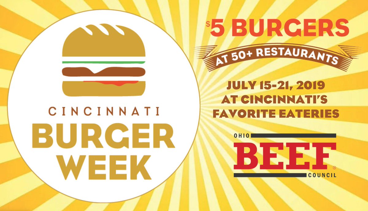 July 15 through 21 is Burger Week in Cincinnati! Over 50 area restaurants will serve $5 specialty burgers. Paxton's Grill will be serving a mini Big Paxton with chips. Learn more at CincinnatiBurgerWeek.com. #burgers