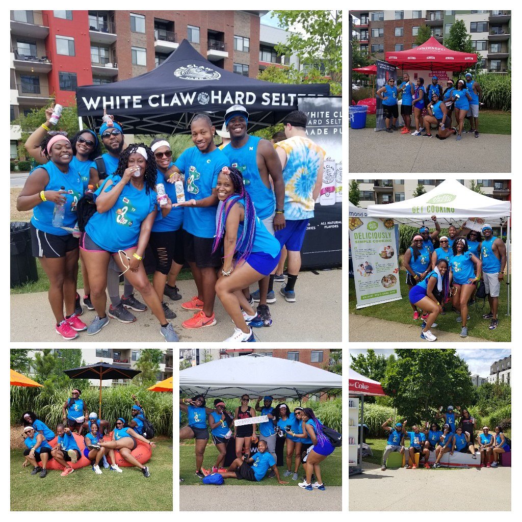 #atlfieldday #8tfup come get some #dietcoke #whiteclawhardseltzer #bulleitbourbon #hellofresh #smirnoffvodka #hotworx P