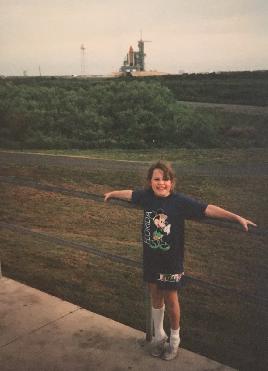 13/31 As a kid, I fell in love with space and space travel. If I were to pose for a photo by those launch pads today, I’d still have just as big of a smile (but probably shorter socks). #WeCreateEdu