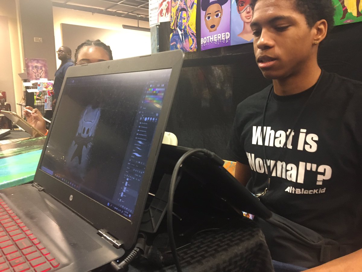 EJansenphotog's tweet photo. Two young adults from Maryland could be the youngest vendors at @blerdconDC This guy/girl team paint there favorite game and comic book characters @AltBlacKid
@wusa9
#blackartist
#Entrepreneur
#passionproject https://t.co/gPQs79KXmB
