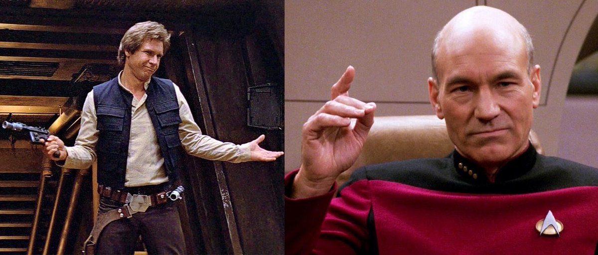 Happy birthday to two of the coolest dudes in the biz, Harrison Ford and Sir Patrick Stewart! 