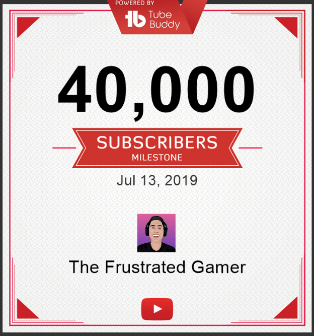 frustrated_gamr's tweet photo. You guys never fail to surprise me with this channel! Thank you so much for #40kSubscribers ! https://t.co/IiIzb2NZGy