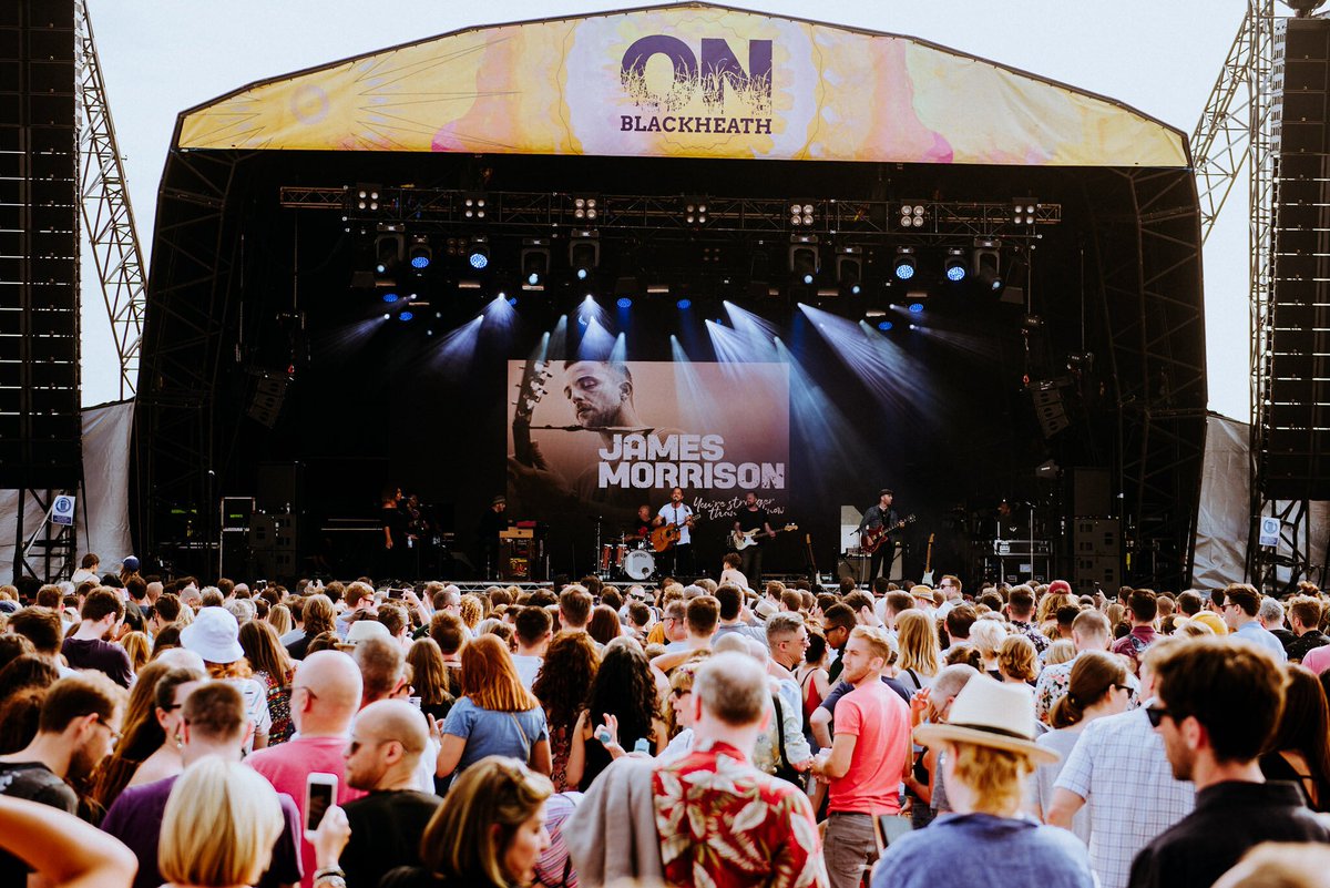 ONBlackheath's tweet photo. .@JamesMorrisonOK giving the whole of South East London goosebumps with that beautiful voice. What a set! 😍🙌 https://t.co/RVfinQZx97