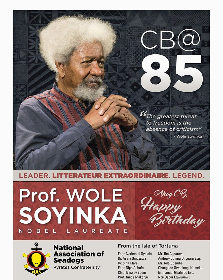 Leader. Litterateur Extraordinaire.Legend

Happy Birthday Professor Wole Soyinka 