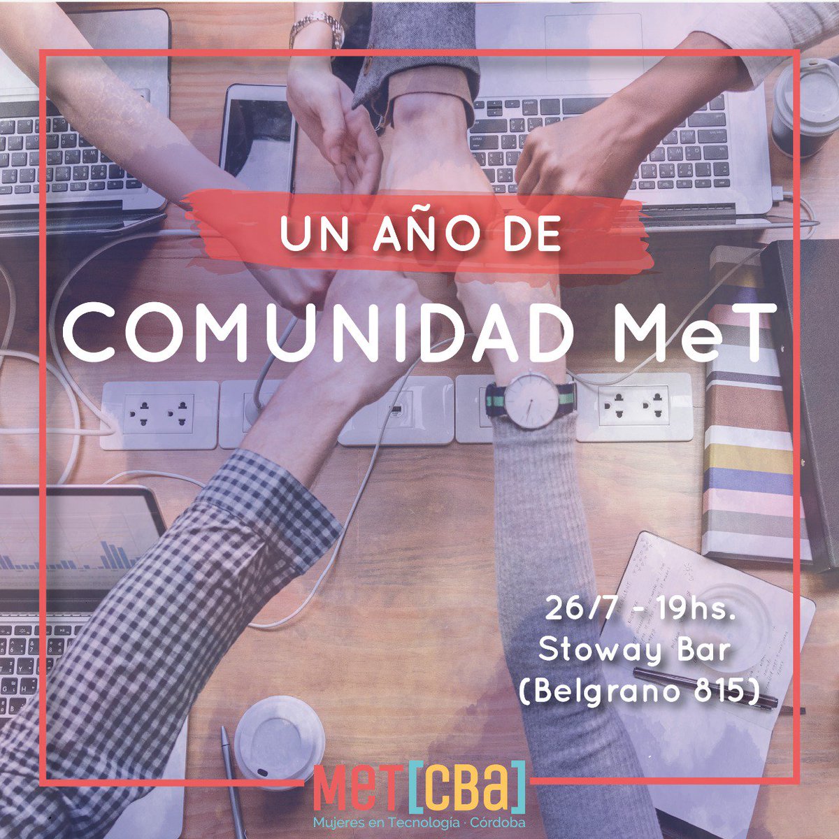 comunidadmet's tweet photo. 👏🏻¡La comunidad cumple 1 año y queremos celebrarlo con vos!👏🏻
El 26 de julio de 2019... se cumple un año que desde MeT CBa organizamos el 1er MeetUp para comenzar a construir la Comunidad MeT 
¡Te esperamos para seguir compartiendo y construyendo juntxs! 
https://t.co/v84rCFXjL8 https://t.co/b9bX7NXYwG