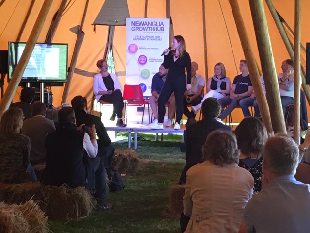 A full tent hearing from a panel of business leaders talking about setting a ‘Charter for SME’s in Norfolk’ #NEF2019 including <a href="/beccalewissmith/">Rebecca Lewis Smith 🧡📚</a> <a href="/callum_c/">Callum Coombes</a> @GeorgeFreemanMP <a href="/NewAngliaLEP/">New Anglia LEP</a> <a href="/Fi_Ryder/">Fiona Ryder</a> <a href="/norfolkchamber/">Norfolk Chambers of Commerce</a>
