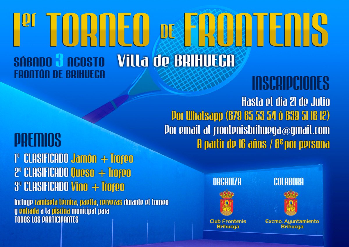 Una semana para el cierre de inscripciones...no lo dejes para el último momento.

Anímate a pasar un buen día jugando al frontenis.