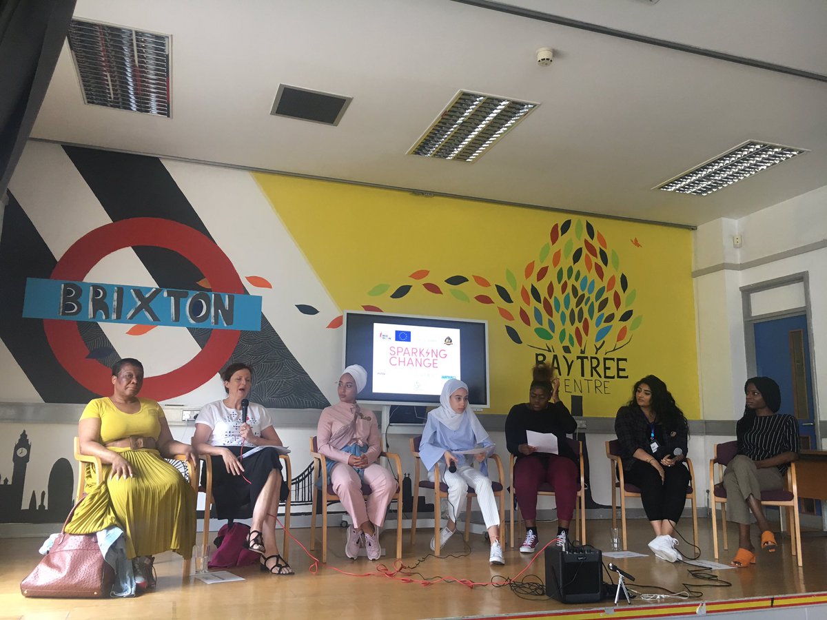 sharanj's tweet image. At the @BaytreeCentre today for the youth-led #sparkingchange conference for women &amp;amp; girls - great to hear from @Leyyax @OteghaUwagba @womenwho, @behindbras, @SLG_artupdates + @MariahIdrissi
