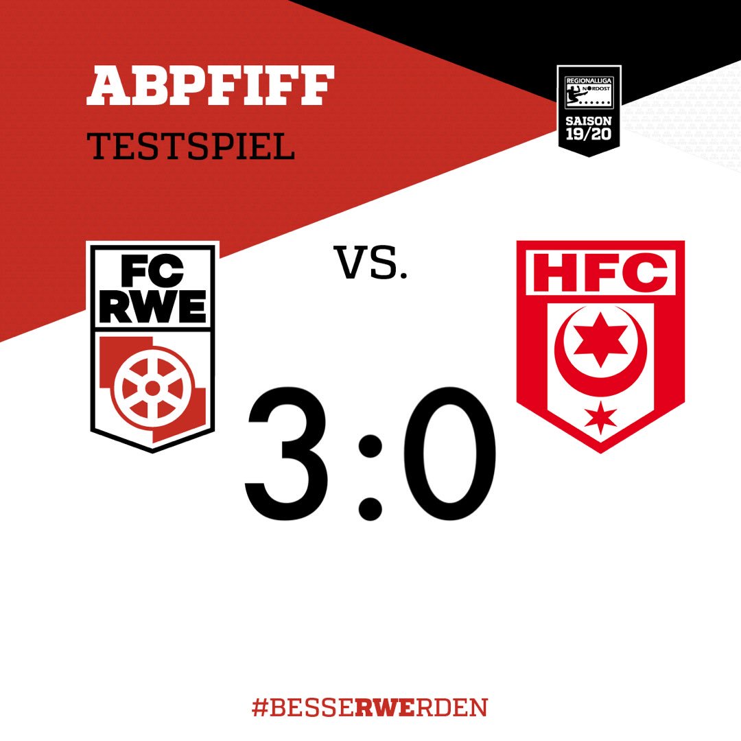 Wir gewinnen das Vorbereitungsspiel gegen den @HallescherFC durch eine starke Leistung unserer Mannschaft mit 3:0😊⚽️ Torschützen: Rico Gladrow, Marc Brasnic, Eigentor Niklas Landgraf