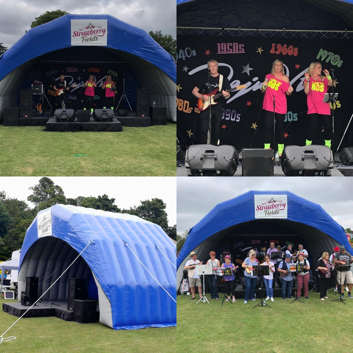 First outing for our new stage today has gone really well. #stagehire #strawberryfieldz