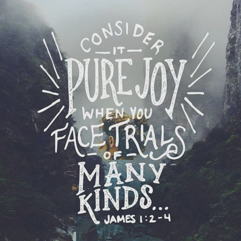 LCCROC's tweet photo. "Consider it pure joy, my brothers and sisters,[a] whenever you face trials of many kinds, 3 because you know that the testing of your faith produces perseverance." James 1:2-3 NIV

#verseoftheday #joy #trials #lccroc https://t.co/59KlAbI93G