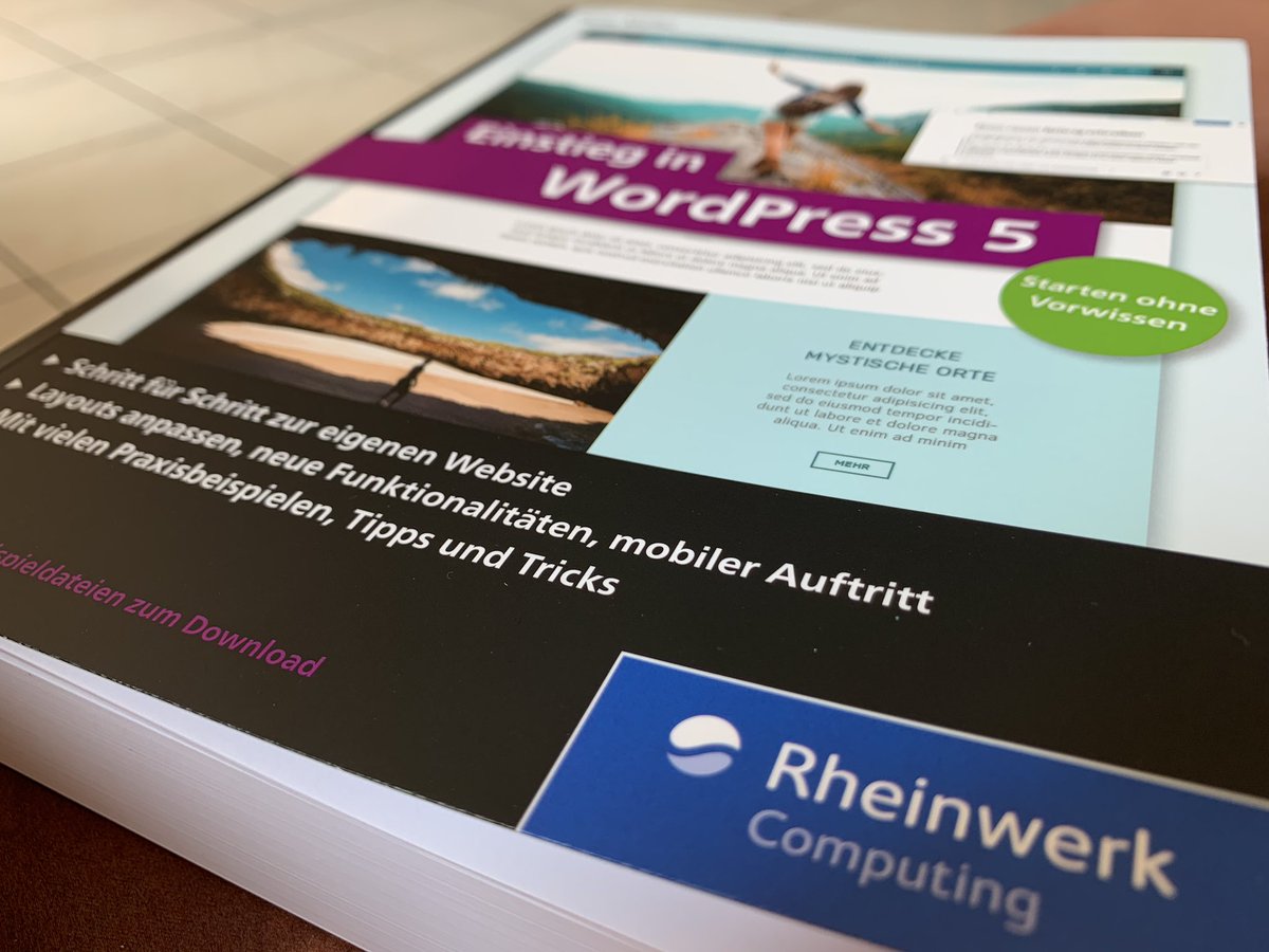 mcjoas's tweet image. Rezensionsexemplar eingetroffen :) vielen Dank für die Vermittlung liebe @annetteschwindt Bin gespannt @pmmueller @rheinwerkverlag #WordPress5 #Gutenberg