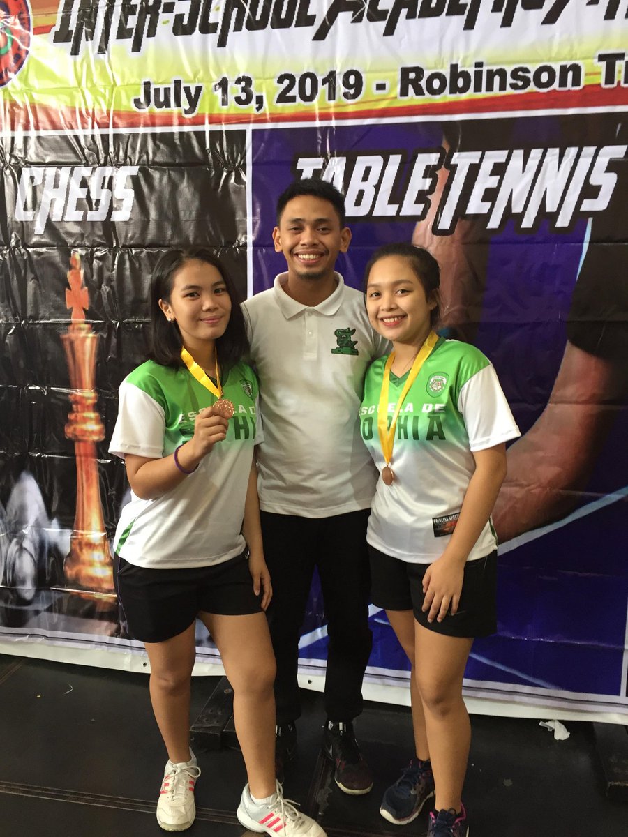 EDSCI_Official's tweet photo. ISAAL Season 13 Table Tennis Tournament - July 13, 2019

Bronze Medalists:

18 under doubles boys
Wilmer Tugadi
Axle Ama

18 under doublea girls
Princess Ann Joy Castro
Kezia Bolaño

Special thanks to Coach Jonald!

#tagaEDSCIako #parasabata #parasabayan #EDSCIGreenKnights #ISAAL https://t.co/FLTEzs9Ude