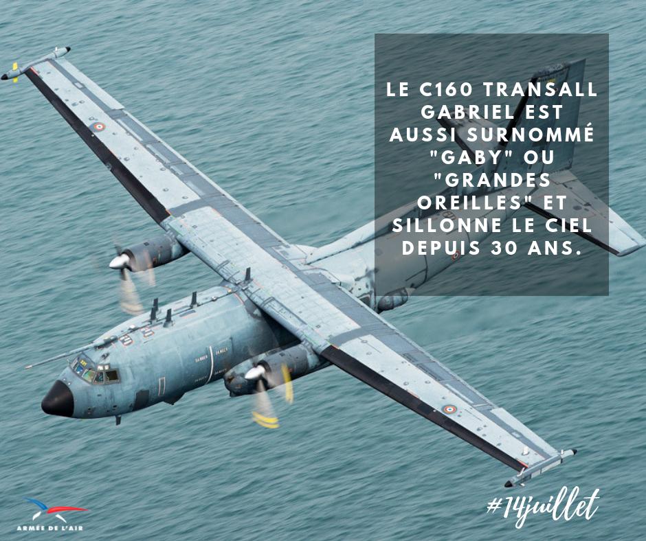 #14Juillet Le C160 Transall Gabriel participe pour la première fois au défilé aérien du 14 Juillet. Véritable système de combat, il est un vecteur emblématique du renseignement aéroporté.

Pour en savoir plus : defense.gouv.fr/air/dossiers/1…