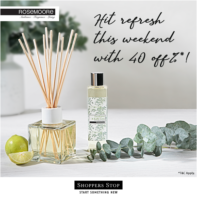 shoppersstop's tweet photo. Fresh offer alert!

Shop Rosemoore’s zesty fragrances at up to 40% off* at your nearest Shoppers Stop or online at https://t.co/dKFmCc0c1T to turn your weekend around refreshingly.

#Rosemoore #Offer #Sale #Offers  #EOSS #Fragrance #ShoppersStop #StartSomethingNew *T&amp;C Apply https://t.co/xw55KbLYTS