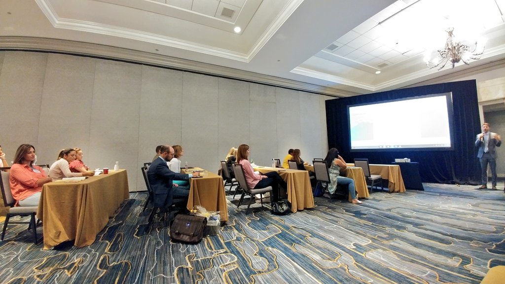 FlaBarYLD's tweet photo. It's Day 2 of the #VBLC19 in Tampa, and we've settled into the YLD discussion about the recent launch of the Find Your Affiliate website earlier this year that allows you to keep up with ALL the things young lawyer affiliates around the state are up to.
1/ https://t.co/2yINPNz98n