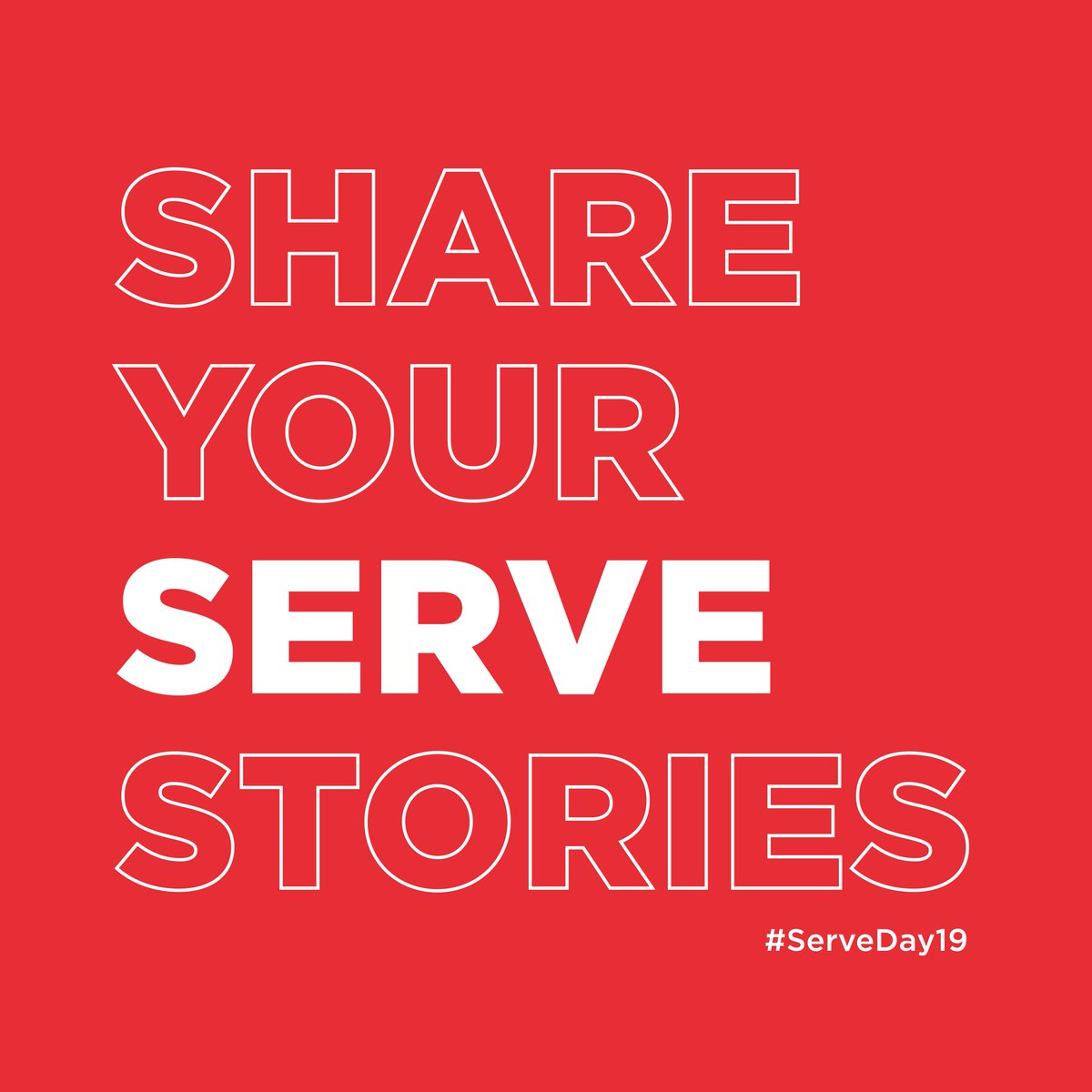 SERVE Day is here and we know God is already moving in a powerful way! Make sure to use the hashtag #SERVEDay19! We can’t wait to hear the stories of your community!