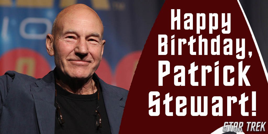StarTrek's tweet photo. Join us in wishing a #happybirthday to @SirPatStew! In celebration, share your favorite #CaptainPicard GIF with us. #StarTrek #Picard #StarTrekFamily #StarTrekPicard https://t.co/Auw60VVY3J https://t.co/fYUHhBnHmR