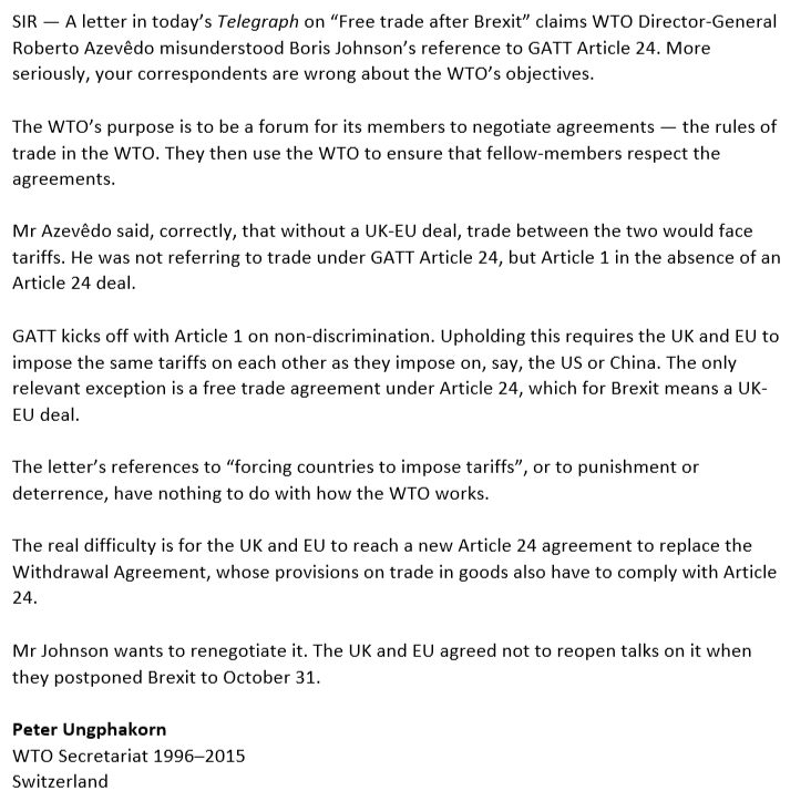 Screenshot of the letter