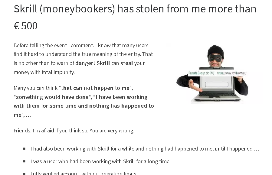 SkrillTeRoba's tweet photo. @TheCricketPaper @skrill NEVER
SKRILL STEALS MONEY 
VERY DANGEROUS
https://t.co/tZ9DGm4eeS https://t.co/8ZkVVeeXsJ
