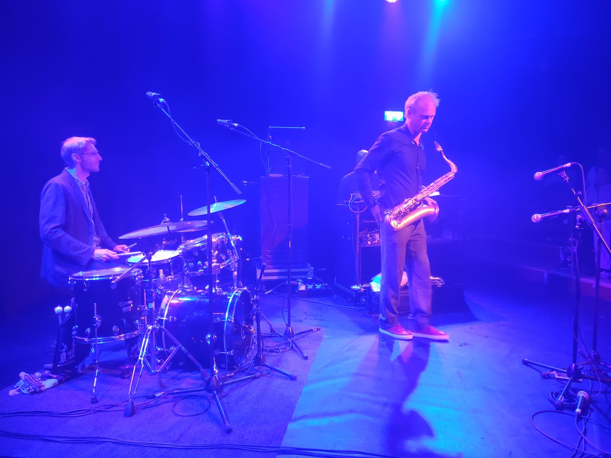 TheJazzTrader's tweet photo. Yesterday evening at #EBJF2019 a first for @TheJazzTrader, @toinethys in the Piccolo tent. Cool sax led jazz with some heavy West African vibes. Unusual Hammond Organ sounds, not something you see much anymore. Don't miss these guys if they are near you. https://t.co/9OEXM2bZXo