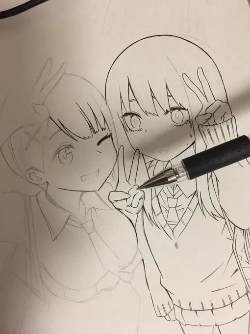 見える子ちゃん インク切れ...
#イラスト #模写 #見える子ちゃん 