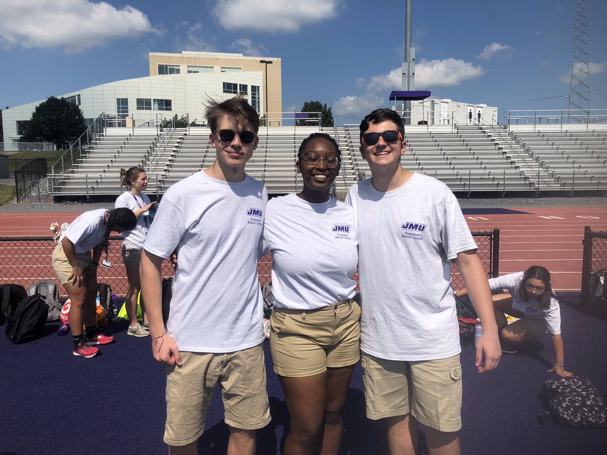 wind_knights's tweet photo. Your TDMK drum majors finishing up at #JMUSBC! Even Jacob is smiling! Looks like it will be an awesome season!!!! https://t.co/RPF0mOOuct