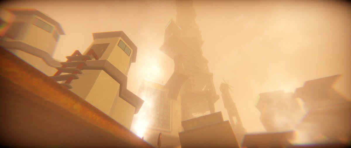 MenicGames's tweet photo. "Rusted Pillar" is one of the sandbox free-build scenarios of "Fata Morgana: Cities Beyond Clouds". Just a vertical pile of rusted blocks for you to expand and balance your city. #screenshotSaturday #fatamorganacitiesbeyondclouds #menicgames #citybuilder #rustpunk https://t.co/FbnXMMp4Zt