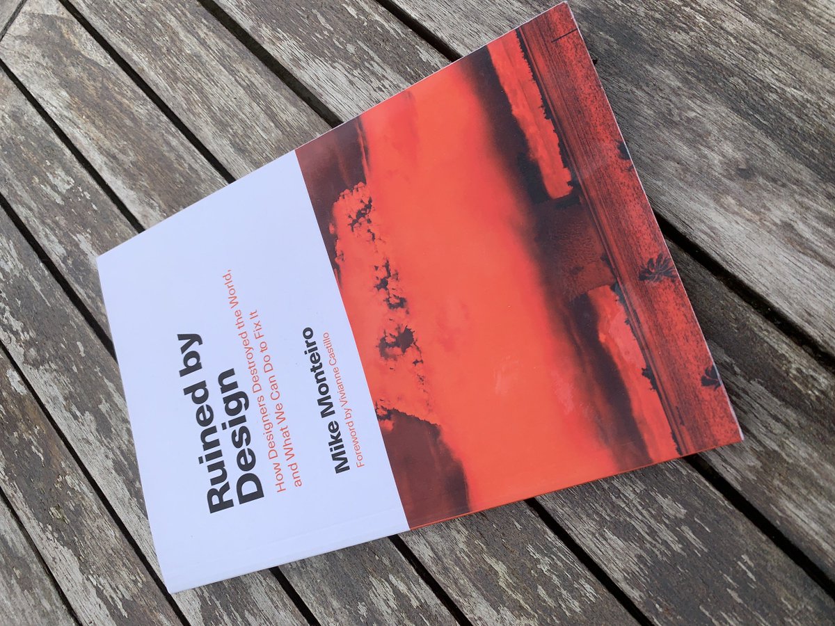 Just finished Ruined by Design by <a href="/monteiro/">Mike Monteiro, cisgender male</a> I could not recommend it enough.