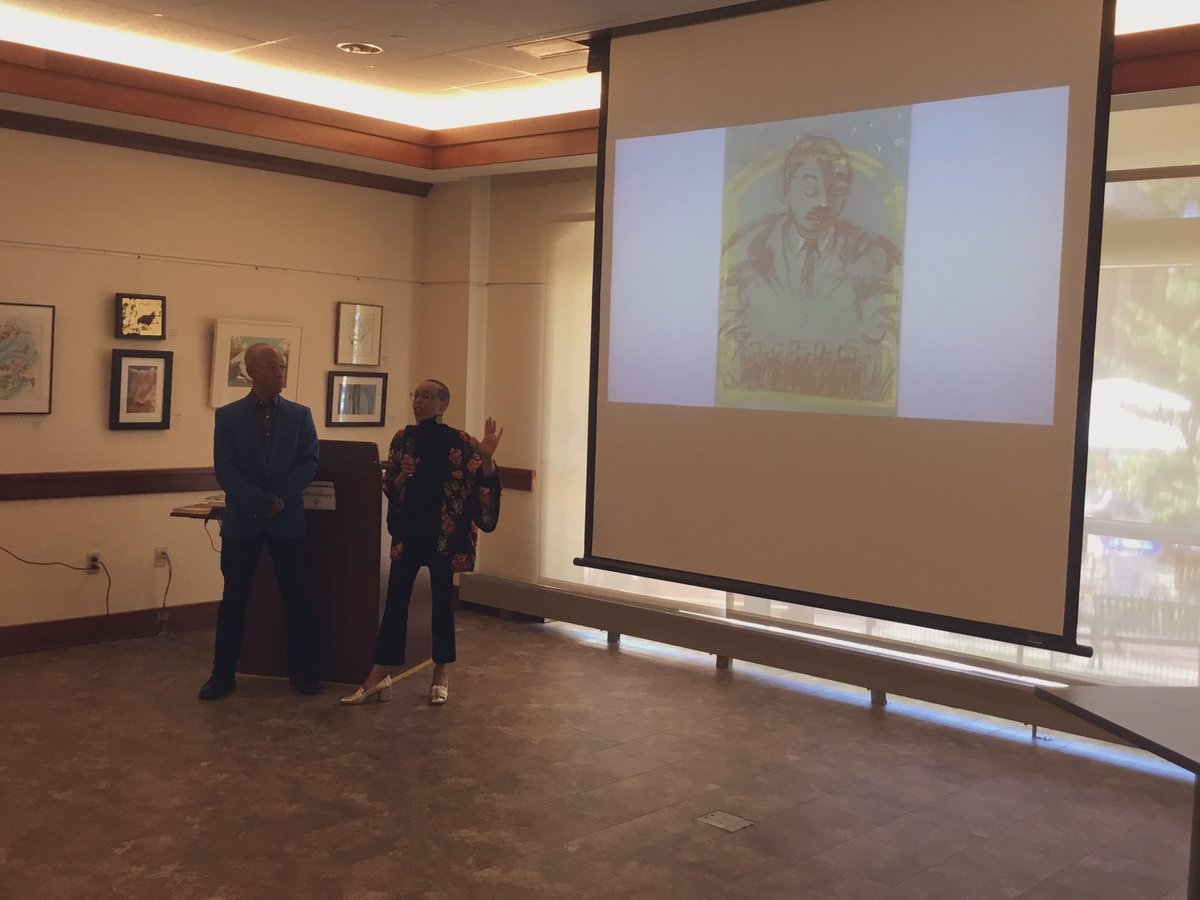 SchlowLibrary's tweet photo. #MartinRising with @AndreaDavisPink and #BrianPinkney. #LeeBennettHopkins #PoetryAward @PACFTB @psulibs @CPArtsFestival https://t.co/w8yG4YK6lb