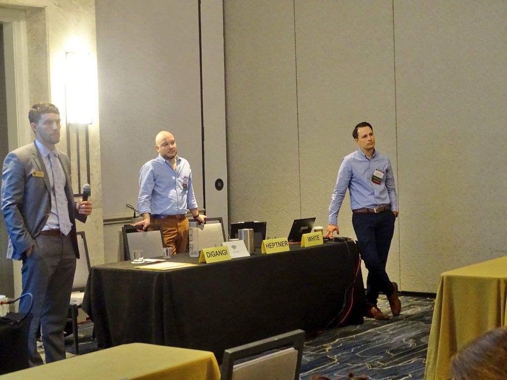 FlaBarYLD's tweet photo. Our YLD leaders - Prez @SantoDiGangi, Prez-elect @AJTWW & board member @DaneHeptner - opened the floor & asked the room full of young lawyers what programs have worked in their cities so fellow affiliates can implement those in their areas.
TONS of great ideas shared! #VBLC19 https://t.co/yekR8za1b4